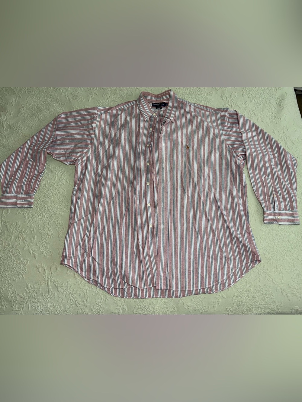 Ralph Lauren Button Down Shirt XXL Blaire Dress Striped Men’s EXC